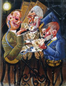 "Invalidi di guerra giocano a carte" di Otto Dix, 1920